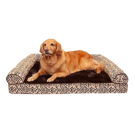 FurHaven Southwest Kilim Cooling Gel Top Sofa Dog Bed