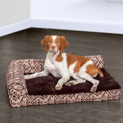 Image showing  Southwest Kilim Memory Top Deluxe L-Chaise Pet Bed