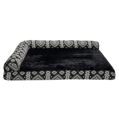 FurHaven Southwest Kilim Cool Gel Top Deluxe L-Chaise Dog Bed