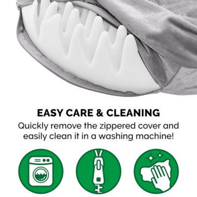 Image showing 6 th FurHaven Wave Fur and Velvet Orthopedic Hooded Snuggery Dog Bed