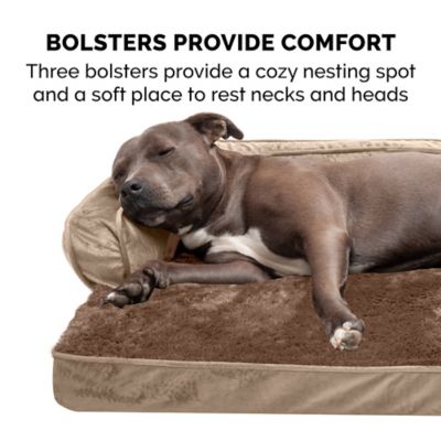 Image showing 5 th FurHaven Plush and Velvet Memory Top Comfy Couch Dog Bed