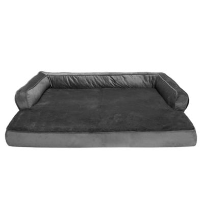 FurHaven Plush and Velvet Memory Top Comfy Couch Dog Bed