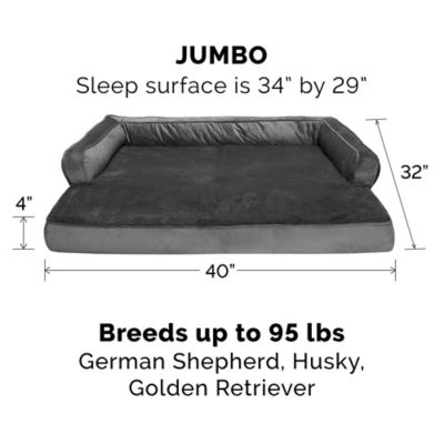 Image showing 7 th FurHaven Plush and Velvet Memory Top Comfy Couch Dog Bed