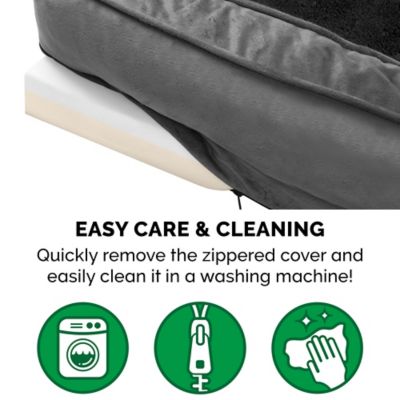 Image showing 7 th FurHaven Plush and Velvet Cooling Gel Top Memory Foam Comfy Couch Dog Bed