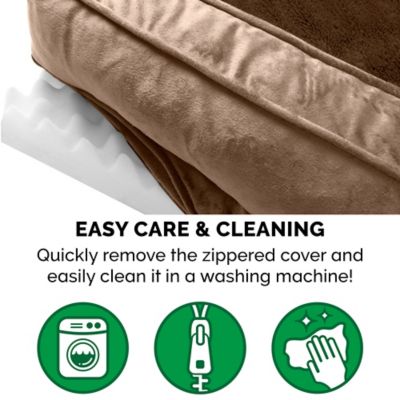 Image showing 6 th FurHaven Plush and Velvet Orthopedic Comfy Couch Pet Bed