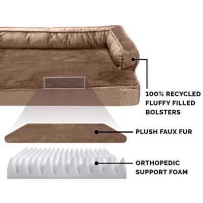 Image showing  Plush and Velvet Orthopedic Comfy Couch Pet Bed