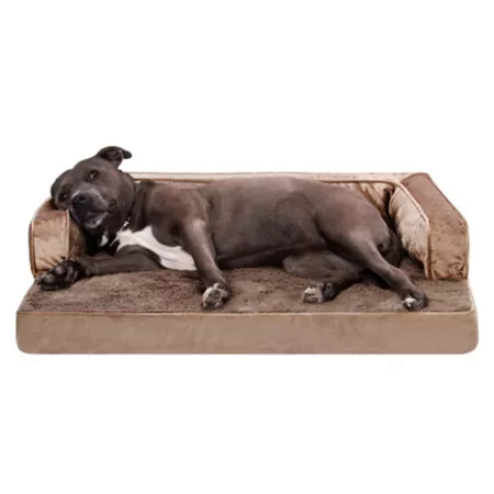 FurHaven Cozy Orthopedic Plush and Velvet Pet Bed Orthopedic Dog Beds