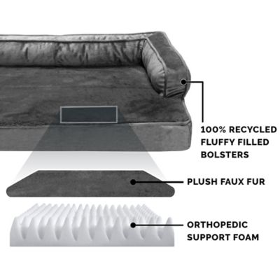 Image showing  Plush and Velvet Orthopedic Comfy Couch Pet Bed