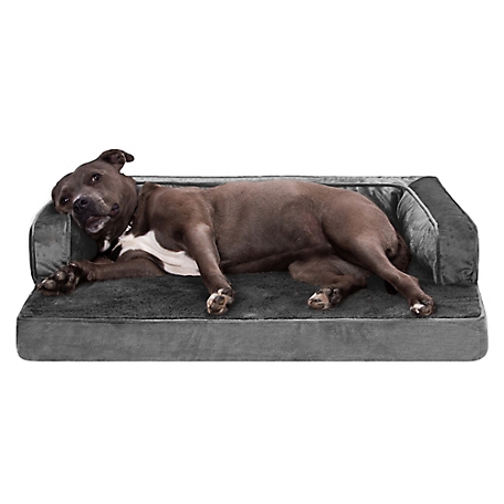 FurHaven Plush and Velvet Orthopedic Comfy Couch Pet Bed