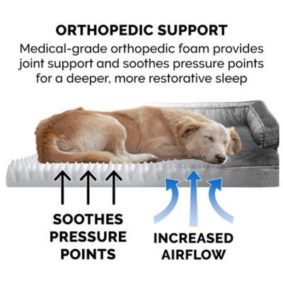 Image showing  Plush and Velvet Orthopedic Comfy Couch Pet Bed