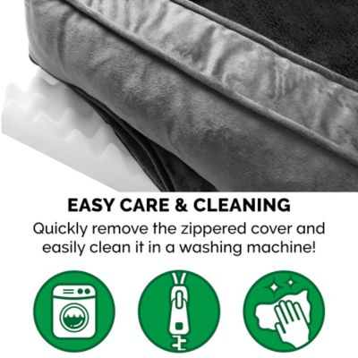 Image showing 6 th FurHaven Plush and Velvet Orthopedic Comfy Couch Pet Bed