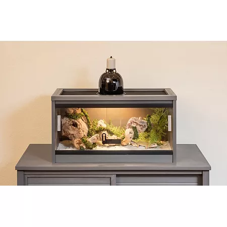 New Age Pet Mojave Reptile Lounge Made with ECOFLEX 24 in Gray Reptile Habitats & Terrariums