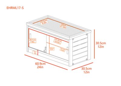 Image showing  Mojave Reptile Lounge, Made with ECOFLEX, 24 in., Gray