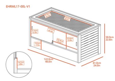 Image showing  Mojave ECOFLEX Reptile Lounge, 48 in., Maple