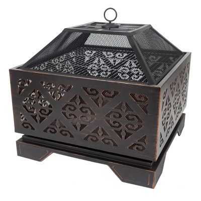 Pleasant Hearth 26 in. Vienna Wood-Burning Fire Pit, Rubbed Bronze Finish Love how this fire pit is nice and big