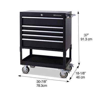 Image showing 5 th Montezuma 30 in. 5-Drawer Tool Utility Storage Cart