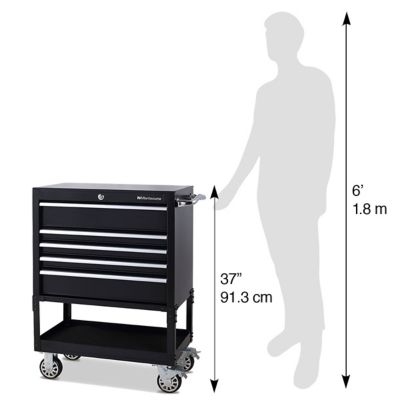 Image showing 6 th Montezuma 30 in. 5-Drawer Tool Utility Storage Cart