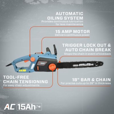 Image showing  18 in. 120V Max 15A Corded Electric Chainsaw