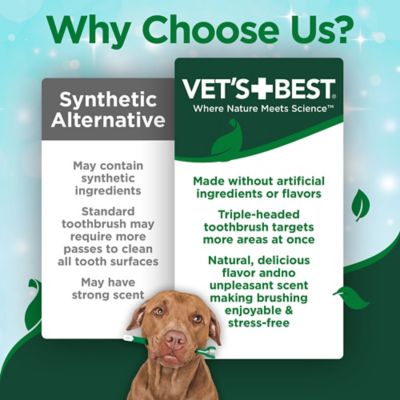 Image showing 7 th Vet's Best Dental Care Kit with Toothbrush and Gel 3.5 oz.