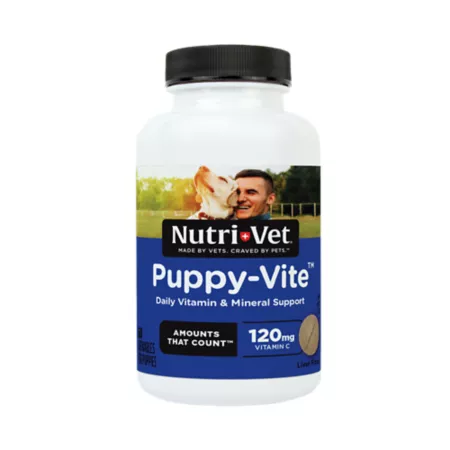 Nutri-Vet Puppy-Vite Daily Chewable Vitamin and Mineral Support for Dogs 60 ct Dog Vitamins