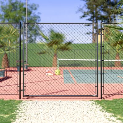 Image showing  6 ft. x 26 in. to 72 in. Adjustable Walk Gate Kit, Black