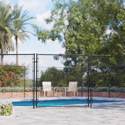 Image showing 5 th Fit-Right 6 ft. x 26 in. to 72 in. Adjustable Walk Gate Kit, Black