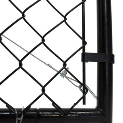 Image showing 9 th Fit-Right 6 ft. x 26 in. to 72 in. Adjustable Walk Gate Kit, Black
