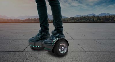Image showing  Chrome Electric Hoverboard, Black