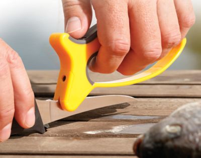 Image showing  JIFF V-Sharp Knife and Scissors Sharpener, Soft Grip Rubber Handle