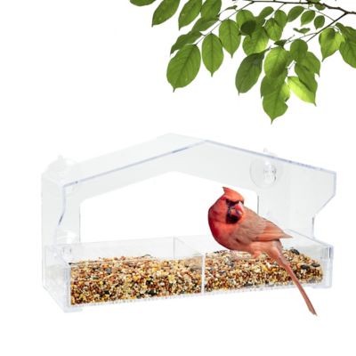 Perky-Pet Window Mount Bird Feeder, 1 lb. Capacity and easy to attach to a window with 4 suction cups