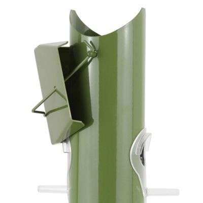 Image showing 7 th Perky-Pet 1 lb. 6-Port Metal Tube Wild Bird Feeder, Green