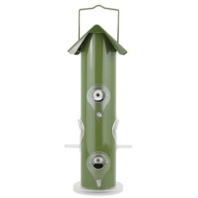 Image showing 8 th Perky-Pet 1 lb. 6-Port Metal Tube Wild Bird Feeder, Green