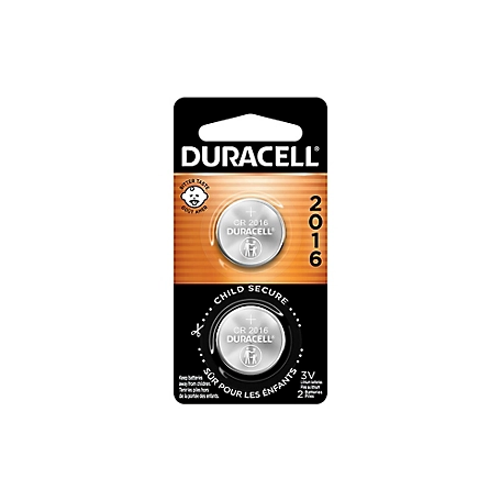 Duracell 2016 3V Lithium Coin Batteries, 2-Pack