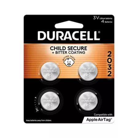 Duracell 3V 2032 Lithium Coin Cell Batteries 4 Pack Batteries