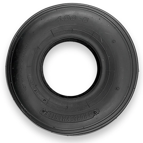 RubberMaster 4-6 2P Low-Speed Rib Wheelbarrow Tire (Tire Only), Lifetime Warranty