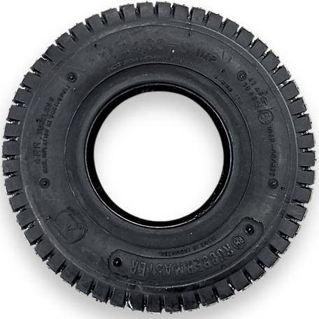 RubberMaster 11x400-5 4P Turf Tire (Tire Only), Lifetime Warranty