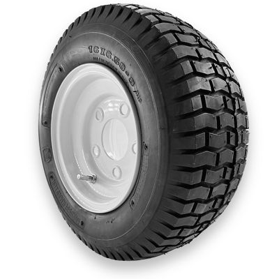 Image showing  16x6.50-8 4 Ply Turf Tire and 5 on 4.5 Stamped Wheel Assembly