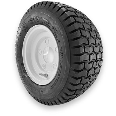 Image showing  16x7.50-8 4 Ply Turf Tire and 5 on 4.5 Stamped Wheel Assembly