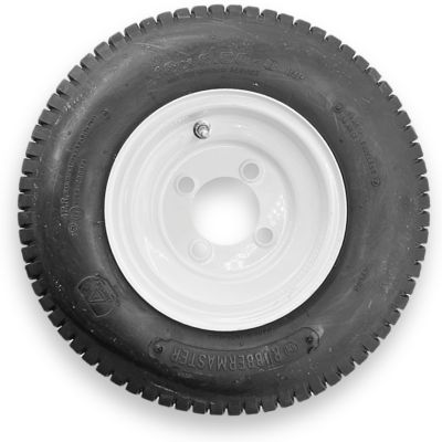 RubberMaster 18x6.50-8 4 Ply Turf Tire and 4 on 4 Stamped Wheel Assembly