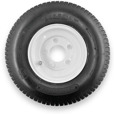 RubberMaster 18x6.50-8 4 Ply Turf Tire and 5 on 4.5 Stamped Wheel Assembly