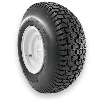 Image showing  18x6.50-8 4 Ply Turf Tire and 5 on 4.5 Stamped Wheel Assembly