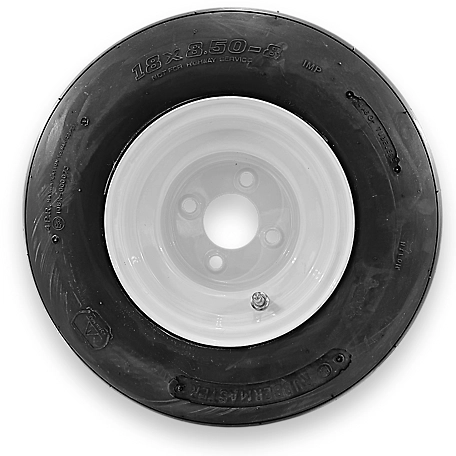 RubberMaster 18x8.50-8 4 Ply Rib Tire and 4 on 4 Stamped Wheel Assembly