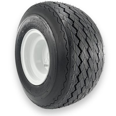 Image showing  18x8.50-8 4 Ply Sawtooth Tire and 4 on 4 Stamped Wheel Assembly