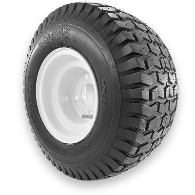 Image showing  18x8.50-8 4-Ply Turf Tire and 4 on 4 Stamped Wheel Assembly