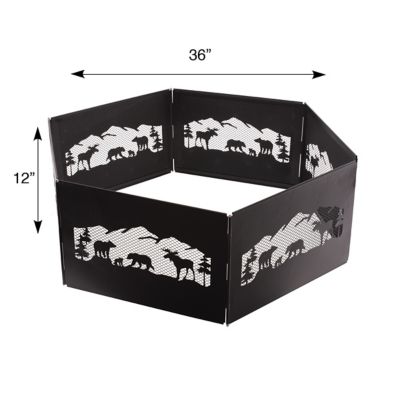 Image showing  36 in. Zion Portable Folding Fire Ring with Carrying Bag