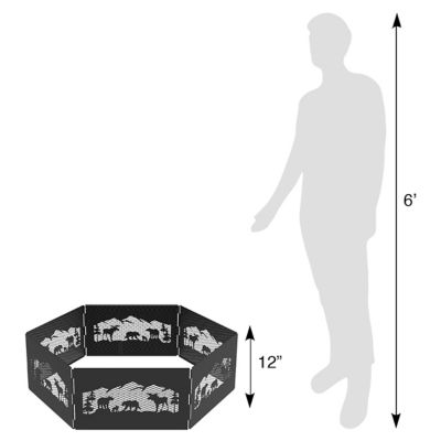 Image showing  36 in. Zion Portable Folding Fire Ring with Carrying Bag
