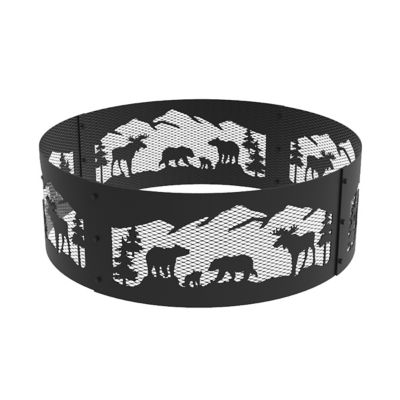 Image showing  36 in. Northern Woods Decorative Steel Round Fire Ring, 0.8 mm