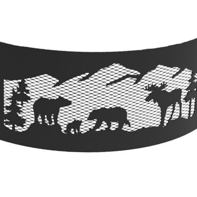 Image showing  36 in. Northern Woods Decorative Steel Round Fire Ring, 0.8 mm