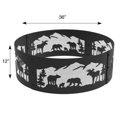 Image showing  36 in. Northern Woods Decorative Steel Round Fire Ring, 0.8 mm