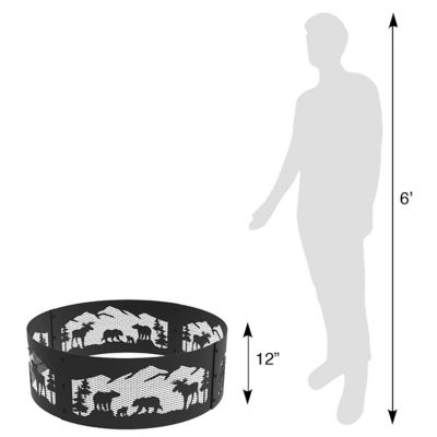 Image showing  36 in. Northern Woods Decorative Steel Round Fire Ring, 0.8 mm